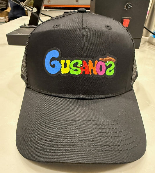 Black on Back Trucker Hat Gusanoz