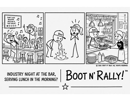 Boot N' Rally Industry Night Restaurant Dinner Shirt