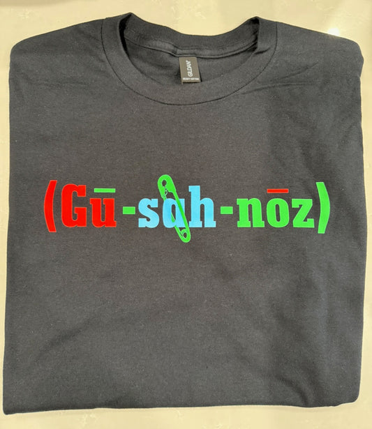 Gu-Sah-Noz Phonetic Shirts Black (Front Only)