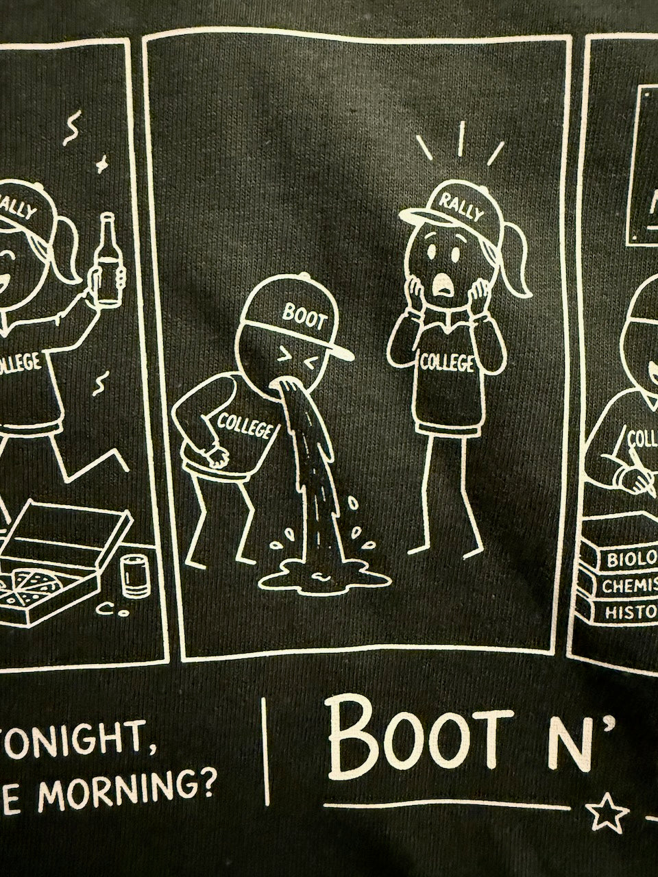 Boot N' Rally College Exams Shirt on Green